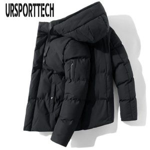 Solid Color Winter Jacket Men Parka Fashion Casual